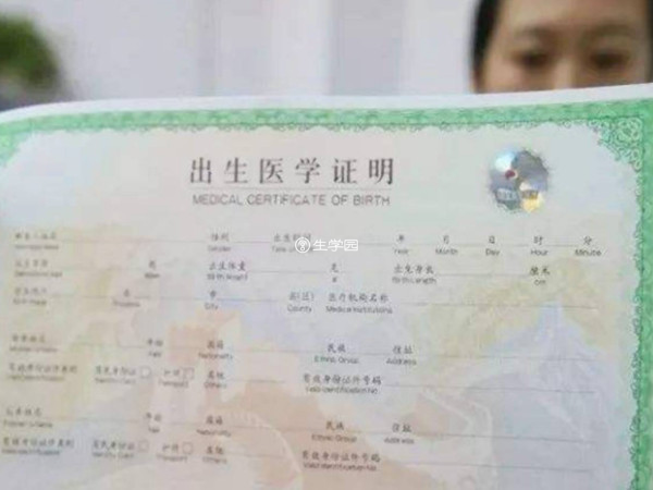 中国孩子在美国出生证件